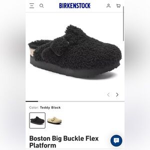 Birkenstock/Papillio Boston Big Buckle Pap Teddy Black-Size 41